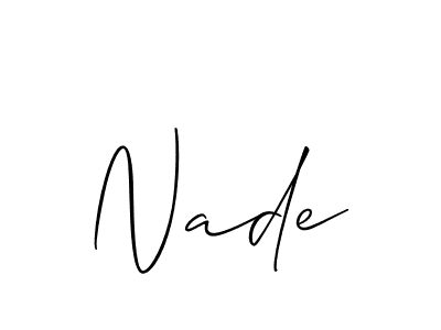 Check out images of Autograph of Nade name. Actor Nade Signature Style. Allison_Script is a professional sign style online. Nade signature style 2 images and pictures png