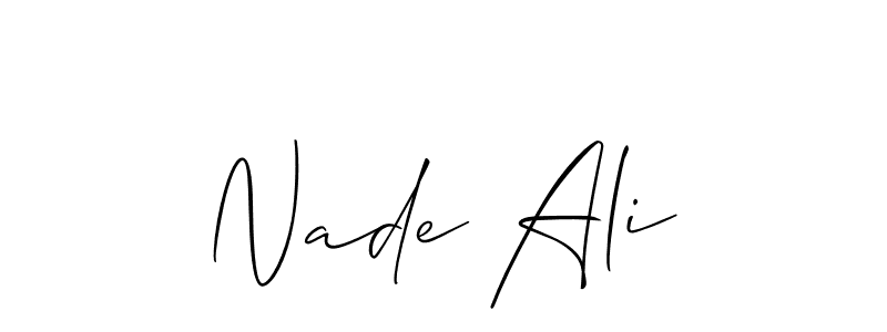 You can use this online signature creator to create a handwritten signature for the name Nade Ali. This is the best online autograph maker. Nade Ali signature style 2 images and pictures png