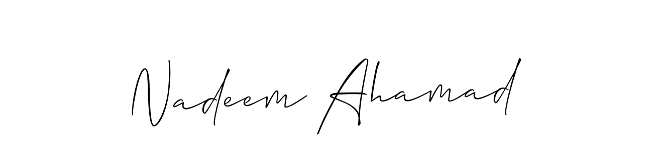 Make a beautiful signature design for name Nadeem Ahamad. Use this online signature maker to create a handwritten signature for free. Nadeem Ahamad signature style 2 images and pictures png