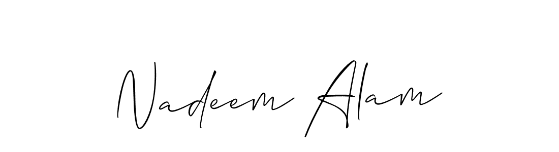 How to make Nadeem Alam name signature. Use Allison_Script style for creating short signs online. This is the latest handwritten sign. Nadeem Alam signature style 2 images and pictures png