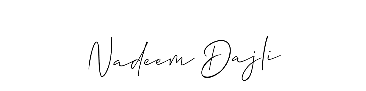 Check out images of Autograph of Nadeem Dajli name. Actor Nadeem Dajli Signature Style. Allison_Script is a professional sign style online. Nadeem Dajli signature style 2 images and pictures png