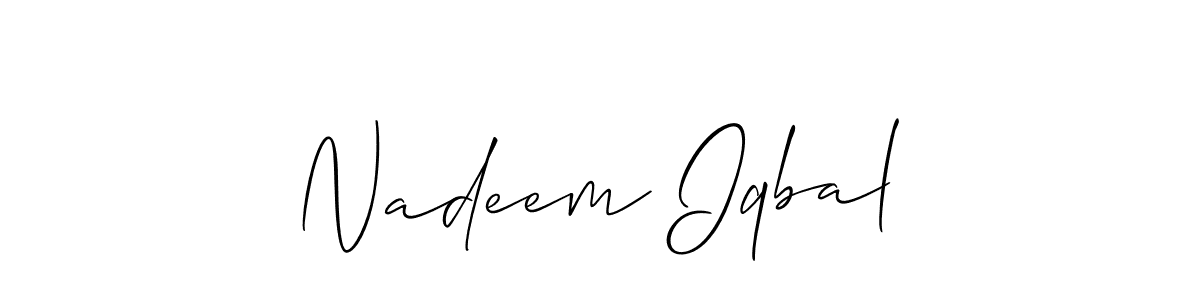 How to Draw Nadeem Iqbal signature style? Allison_Script is a latest design signature styles for name Nadeem Iqbal. Nadeem Iqbal signature style 2 images and pictures png