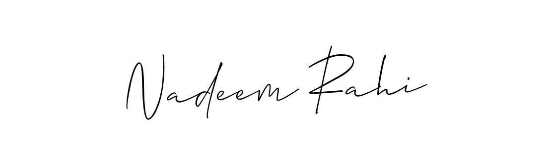 Once you've used our free online signature maker to create your best signature Allison_Script style, it's time to enjoy all of the benefits that Nadeem Rahi name signing documents. Nadeem Rahi signature style 2 images and pictures png