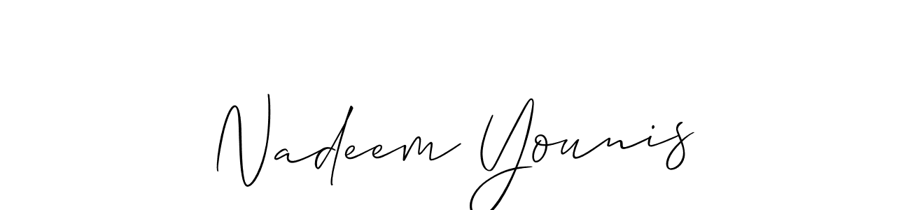 How to Draw Nadeem Younis signature style? Allison_Script is a latest design signature styles for name Nadeem Younis. Nadeem Younis signature style 2 images and pictures png