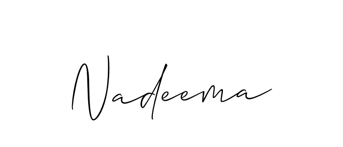 You can use this online signature creator to create a handwritten signature for the name Nadeema. This is the best online autograph maker. Nadeema signature style 2 images and pictures png