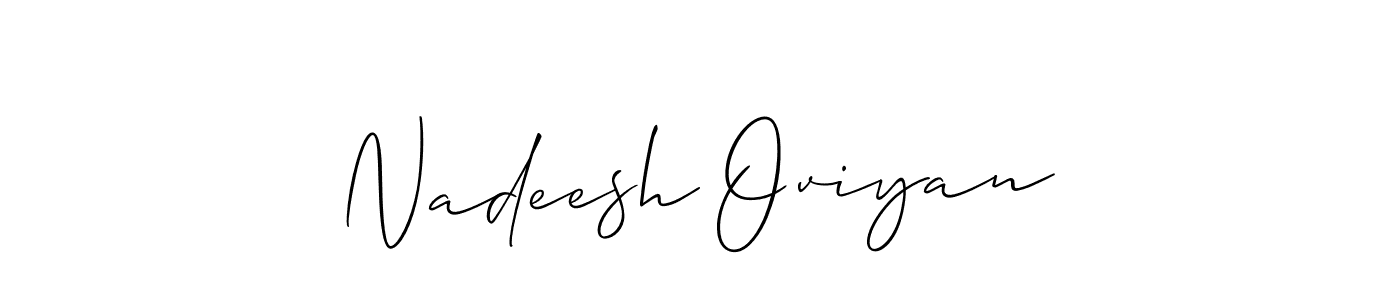 Design your own signature with our free online signature maker. With this signature software, you can create a handwritten (Allison_Script) signature for name Nadeesh Oviyan. Nadeesh Oviyan signature style 2 images and pictures png