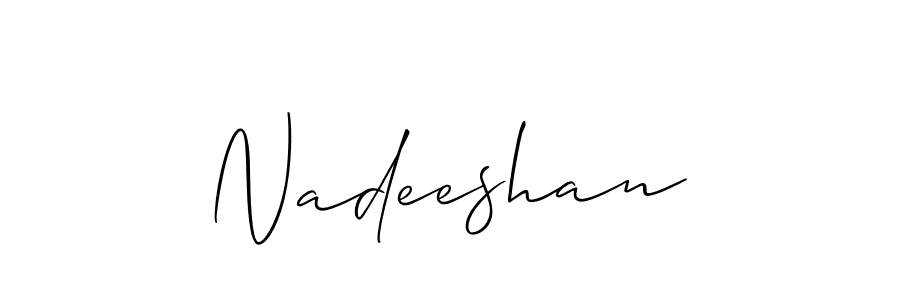 if you are searching for the best signature style for your name Nadeeshan. so please give up your signature search. here we have designed multiple signature styles  using Allison_Script. Nadeeshan signature style 2 images and pictures png