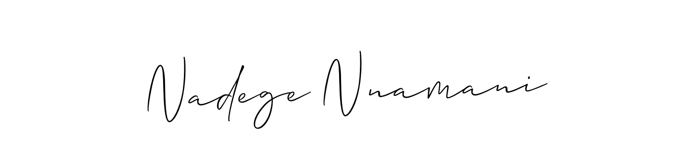 Similarly Allison_Script is the best handwritten signature design. Signature creator online .You can use it as an online autograph creator for name Nadege Nnamani. Nadege Nnamani signature style 2 images and pictures png