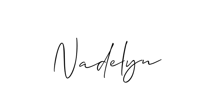 How to make Nadelyn signature? Allison_Script is a professional autograph style. Create handwritten signature for Nadelyn name. Nadelyn signature style 2 images and pictures png