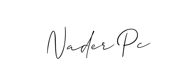 Make a short Nader Pc signature style. Manage your documents anywhere anytime using Allison_Script. Create and add eSignatures, submit forms, share and send files easily. Nader Pc signature style 2 images and pictures png