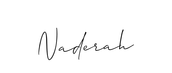 You should practise on your own different ways (Allison_Script) to write your name (Naderah) in signature. don't let someone else do it for you. Naderah signature style 2 images and pictures png