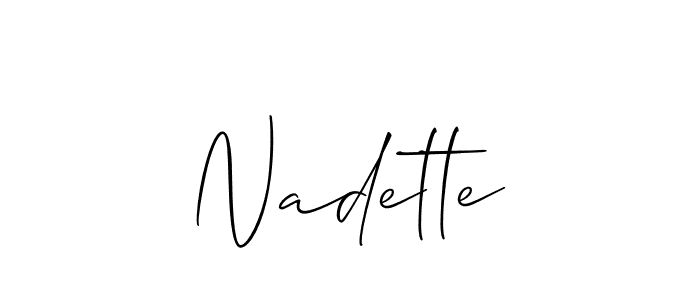 Check out images of Autograph of Nadette name. Actor Nadette Signature Style. Allison_Script is a professional sign style online. Nadette signature style 2 images and pictures png