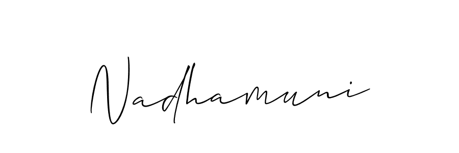 It looks lik you need a new signature style for name Nadhamuni. Design unique handwritten (Allison_Script) signature with our free signature maker in just a few clicks. Nadhamuni signature style 2 images and pictures png