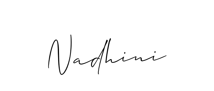 Make a beautiful signature design for name Nadhini. Use this online signature maker to create a handwritten signature for free. Nadhini signature style 2 images and pictures png