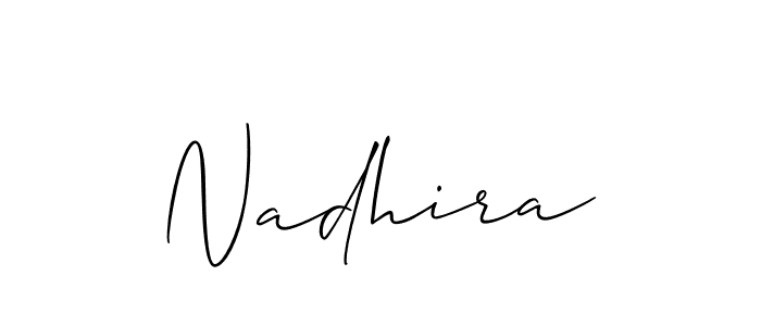 Best and Professional Signature Style for Nadhira. Allison_Script Best Signature Style Collection. Nadhira signature style 2 images and pictures png