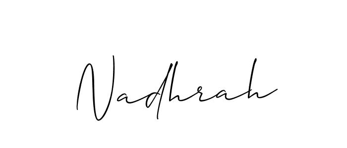 Nadhrah stylish signature style. Best Handwritten Sign (Allison_Script) for my name. Handwritten Signature Collection Ideas for my name Nadhrah. Nadhrah signature style 2 images and pictures png