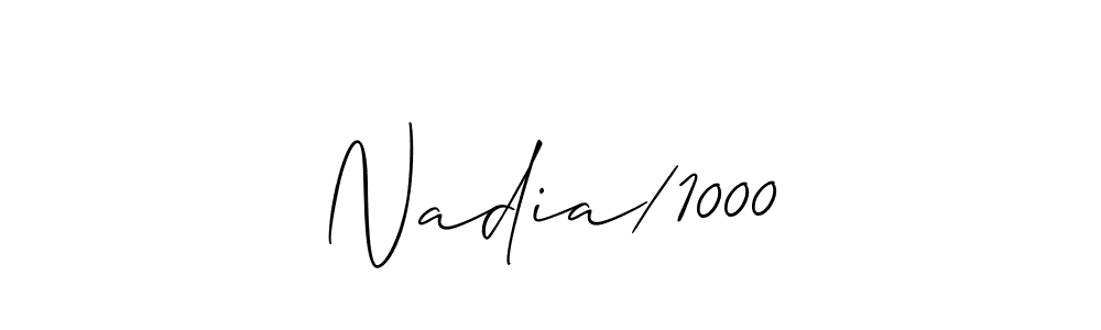It looks lik you need a new signature style for name Nadia/1000. Design unique handwritten (Allison_Script) signature with our free signature maker in just a few clicks. Nadia/1000 signature style 2 images and pictures png