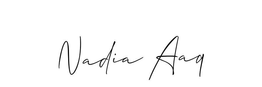 Make a beautiful signature design for name Nadia Aaq. Use this online signature maker to create a handwritten signature for free. Nadia Aaq signature style 2 images and pictures png