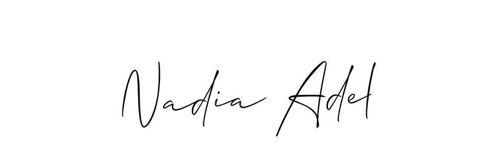 Also we have Nadia Adel name is the best signature style. Create professional handwritten signature collection using Allison_Script autograph style. Nadia Adel signature style 2 images and pictures png