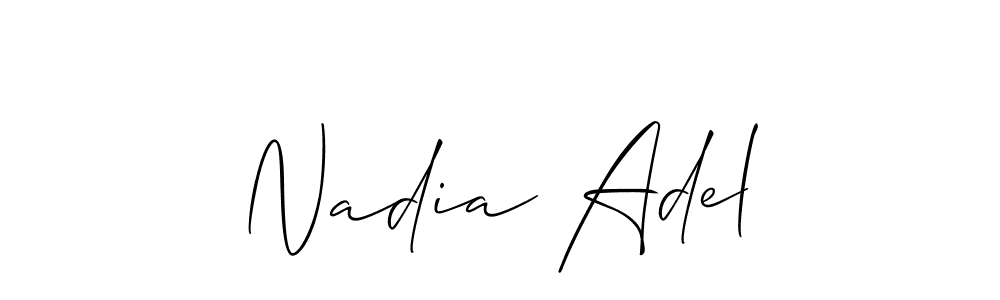 Also we have Nadia Adel name is the best signature style. Create professional handwritten signature collection using Allison_Script autograph style. Nadia Adel signature style 2 images and pictures png