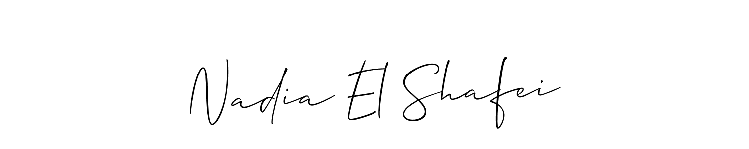 Also we have Nadia El Shafei name is the best signature style. Create professional handwritten signature collection using Allison_Script autograph style. Nadia El Shafei signature style 2 images and pictures png