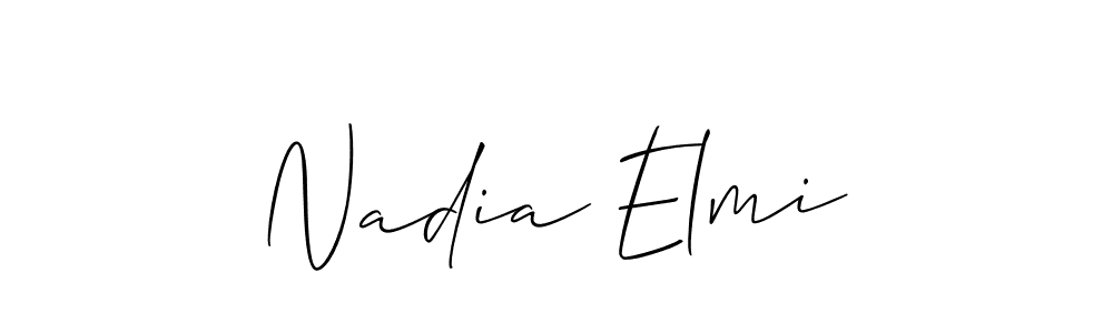 How to make Nadia Elmi signature? Allison_Script is a professional autograph style. Create handwritten signature for Nadia Elmi name. Nadia Elmi signature style 2 images and pictures png