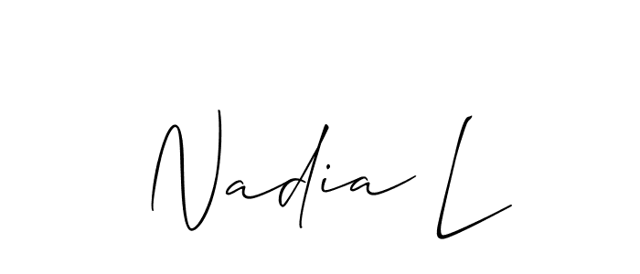 Make a beautiful signature design for name Nadia L. Use this online signature maker to create a handwritten signature for free. Nadia L signature style 2 images and pictures png