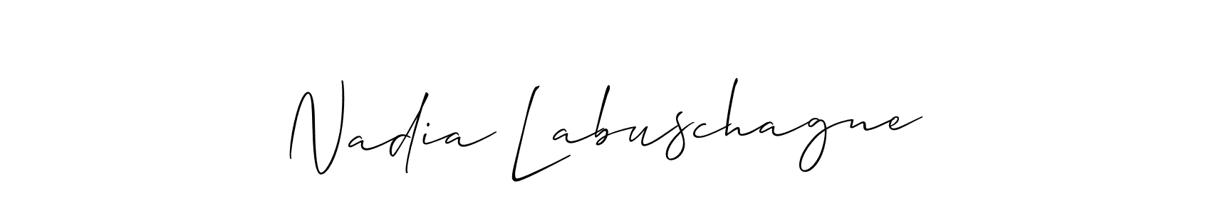 Nadia Labuschagne stylish signature style. Best Handwritten Sign (Allison_Script) for my name. Handwritten Signature Collection Ideas for my name Nadia Labuschagne. Nadia Labuschagne signature style 2 images and pictures png