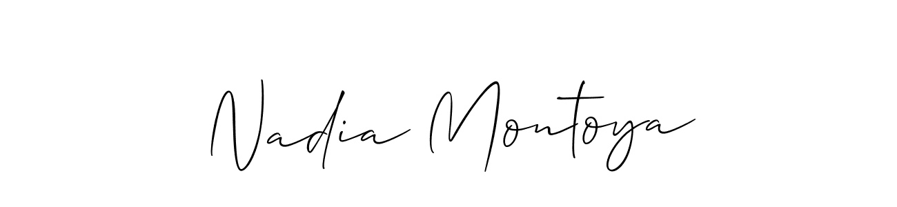 Also we have Nadia Montoya name is the best signature style. Create professional handwritten signature collection using Allison_Script autograph style. Nadia Montoya signature style 2 images and pictures png