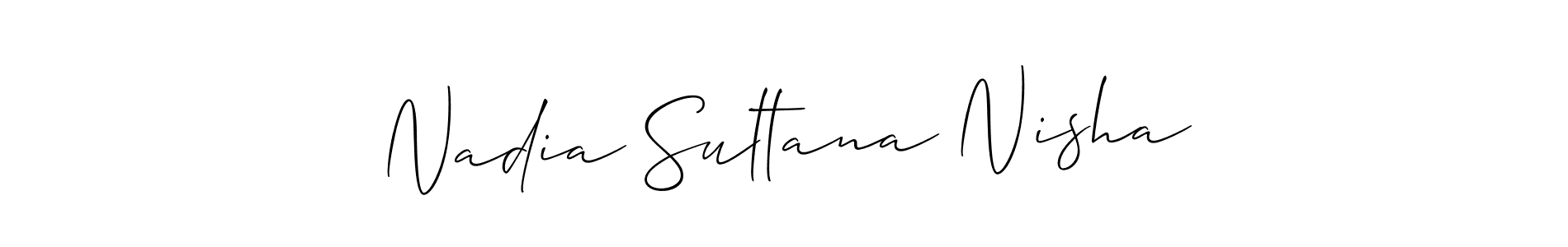 You can use this online signature creator to create a handwritten signature for the name Nadia Sultana Nisha. This is the best online autograph maker. Nadia Sultana Nisha signature style 2 images and pictures png