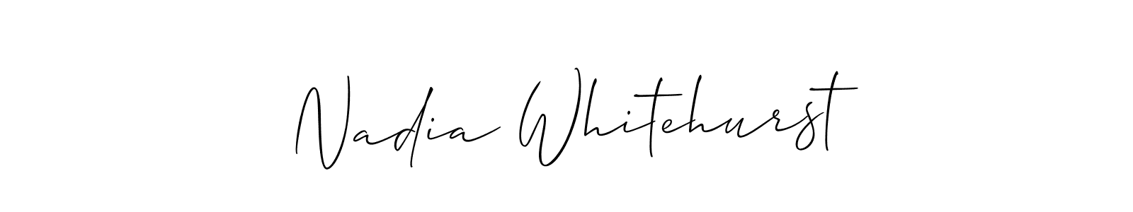 How to make Nadia Whitehurst signature? Allison_Script is a professional autograph style. Create handwritten signature for Nadia Whitehurst name. Nadia Whitehurst signature style 2 images and pictures png