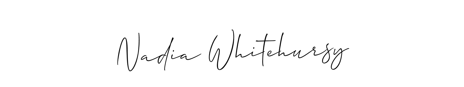 Make a beautiful signature design for name Nadia Whitehursy. Use this online signature maker to create a handwritten signature for free. Nadia Whitehursy signature style 2 images and pictures png