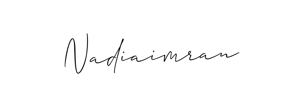 This is the best signature style for the Nadiaimran name. Also you like these signature font (Allison_Script). Mix name signature. Nadiaimran signature style 2 images and pictures png