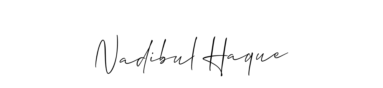 if you are searching for the best signature style for your name Nadibul Haque. so please give up your signature search. here we have designed multiple signature styles  using Allison_Script. Nadibul Haque signature style 2 images and pictures png