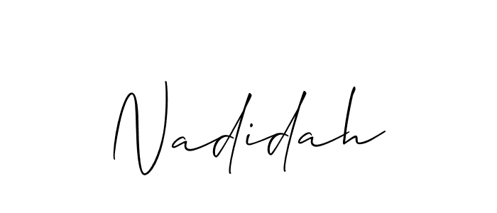 How to make Nadidah name signature. Use Allison_Script style for creating short signs online. This is the latest handwritten sign. Nadidah signature style 2 images and pictures png