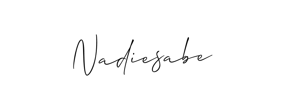 Best and Professional Signature Style for Nadiesabe. Allison_Script Best Signature Style Collection. Nadiesabe signature style 2 images and pictures png