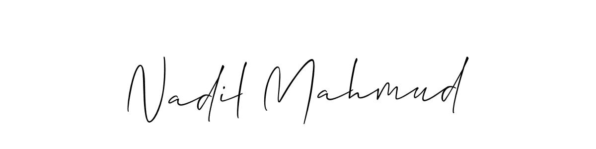 Best and Professional Signature Style for Nadil Mahmud. Allison_Script Best Signature Style Collection. Nadil Mahmud signature style 2 images and pictures png