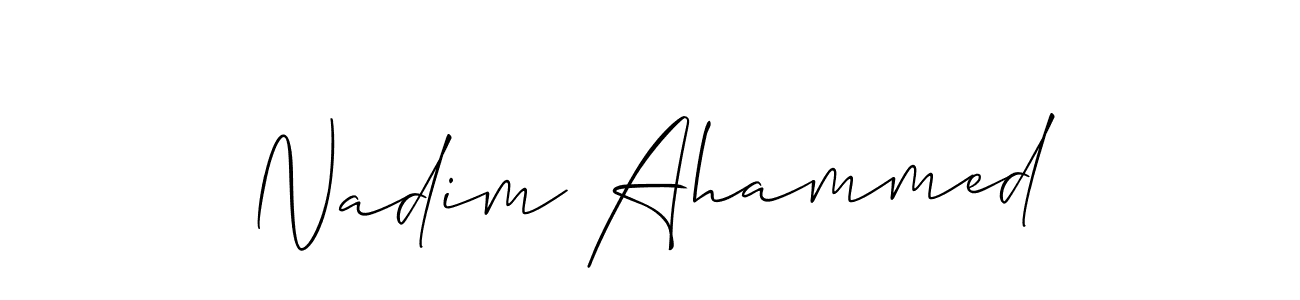 It looks lik you need a new signature style for name Nadim Ahammed. Design unique handwritten (Allison_Script) signature with our free signature maker in just a few clicks. Nadim Ahammed signature style 2 images and pictures png