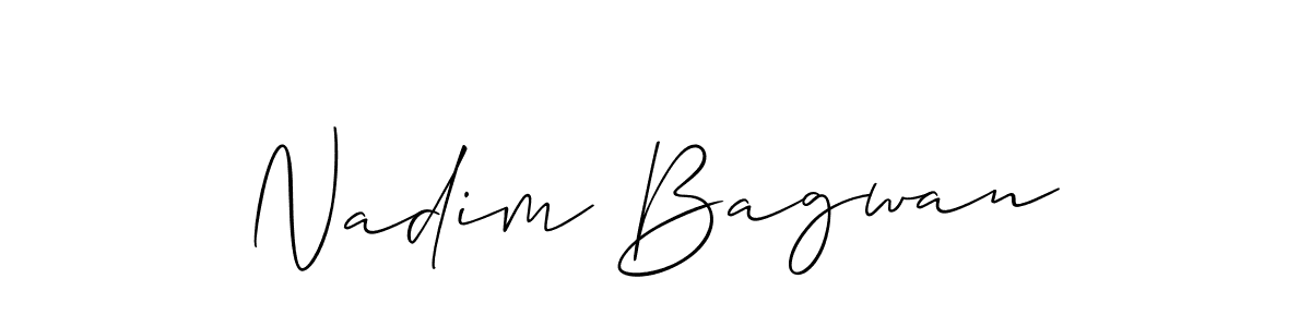 Create a beautiful signature design for name Nadim Bagwan. With this signature (Allison_Script) fonts, you can make a handwritten signature for free. Nadim Bagwan signature style 2 images and pictures png