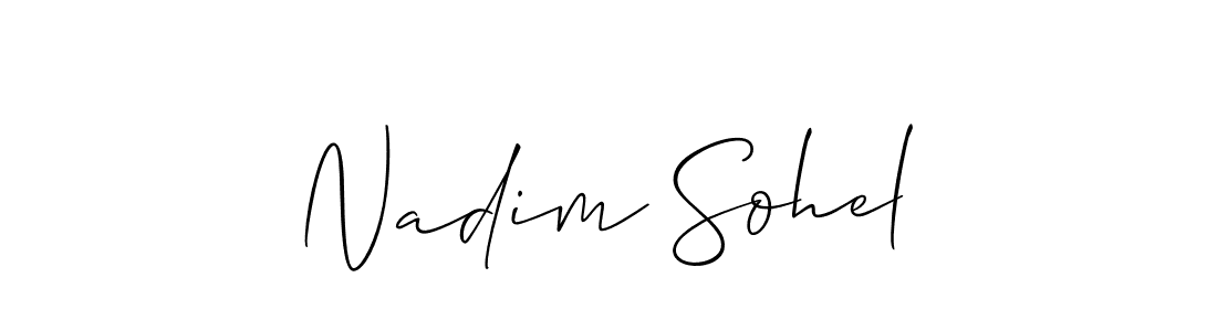 Also we have Nadim Sohel name is the best signature style. Create professional handwritten signature collection using Allison_Script autograph style. Nadim Sohel signature style 2 images and pictures png