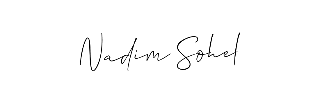 It looks lik you need a new signature style for name Nadim Sohel. Design unique handwritten (Allison_Script) signature with our free signature maker in just a few clicks. Nadim Sohel signature style 2 images and pictures png