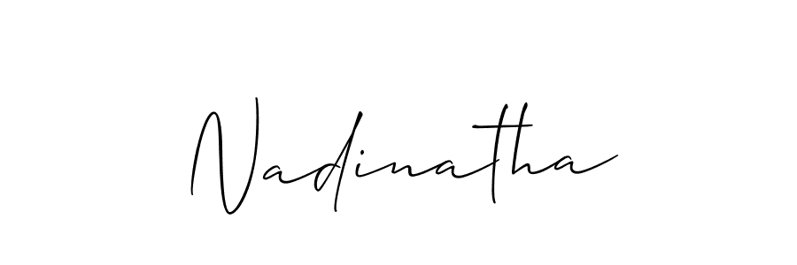 Use a signature maker to create a handwritten signature online. With this signature software, you can design (Allison_Script) your own signature for name Nadinatha. Nadinatha signature style 2 images and pictures png