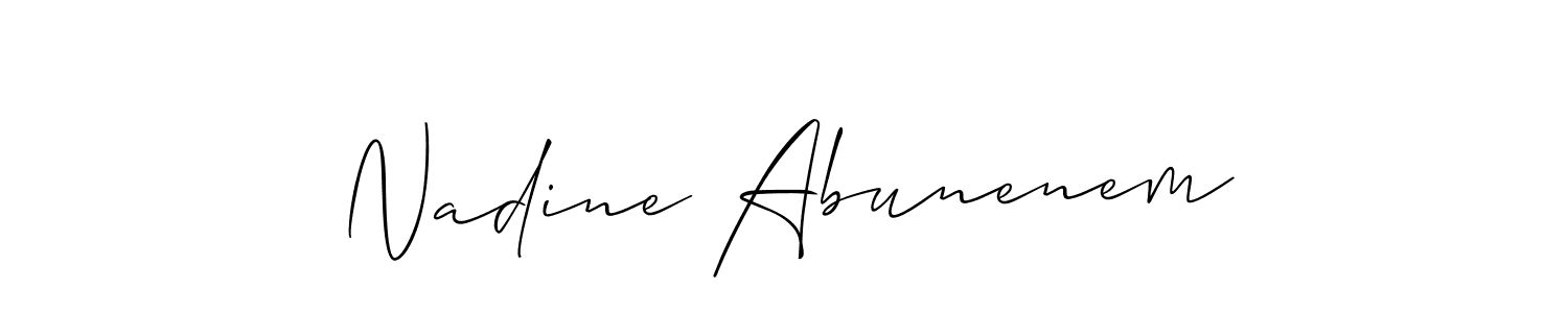 Here are the top 10 professional signature styles for the name Nadine Abunenem. These are the best autograph styles you can use for your name. Nadine Abunenem signature style 2 images and pictures png