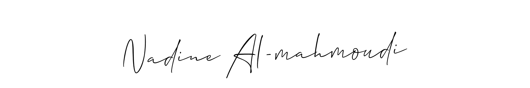 Allison_Script is a professional signature style that is perfect for those who want to add a touch of class to their signature. It is also a great choice for those who want to make their signature more unique. Get Nadine Al-mahmoudi name to fancy signature for free. Nadine Al-mahmoudi signature style 2 images and pictures png