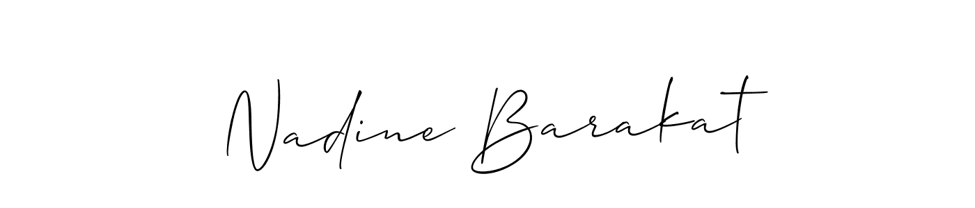 Make a beautiful signature design for name Nadine Barakat. With this signature (Allison_Script) style, you can create a handwritten signature for free. Nadine Barakat signature style 2 images and pictures png