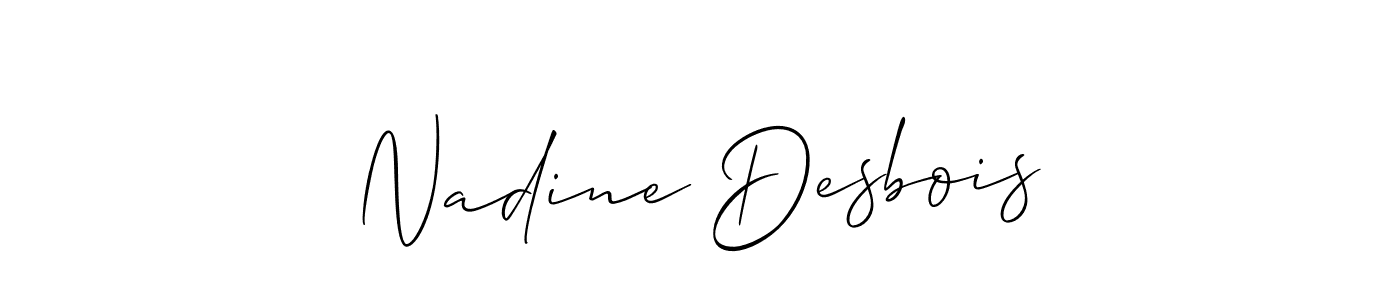 How to make Nadine Desbois signature? Allison_Script is a professional autograph style. Create handwritten signature for Nadine Desbois name. Nadine Desbois signature style 2 images and pictures png