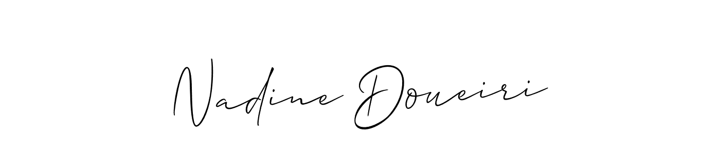 Nadine Doueiri stylish signature style. Best Handwritten Sign (Allison_Script) for my name. Handwritten Signature Collection Ideas for my name Nadine Doueiri. Nadine Doueiri signature style 2 images and pictures png