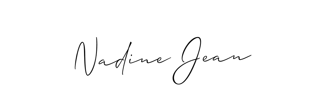 Design your own signature with our free online signature maker. With this signature software, you can create a handwritten (Allison_Script) signature for name Nadine Jean. Nadine Jean signature style 2 images and pictures png