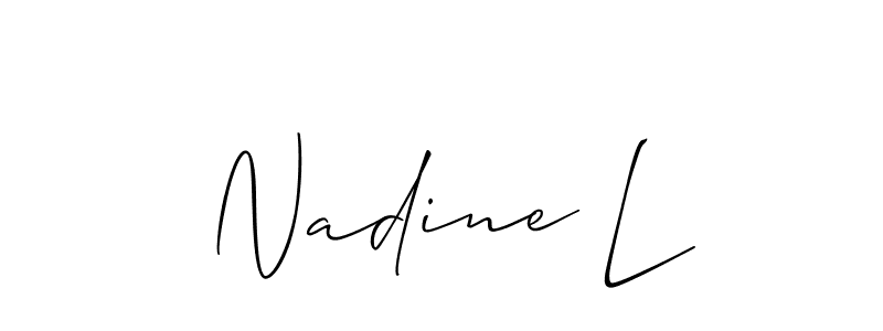 Best and Professional Signature Style for Nadine L. Allison_Script Best Signature Style Collection. Nadine L signature style 2 images and pictures png
