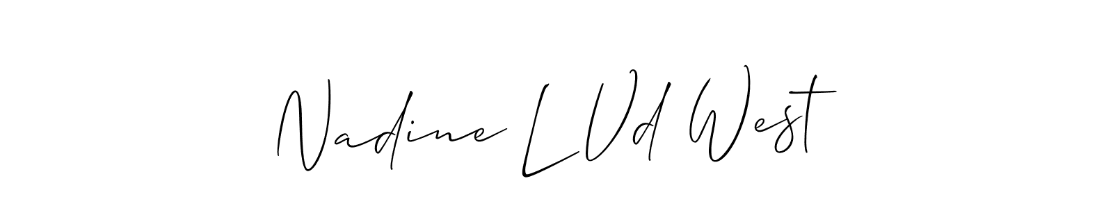 Design your own signature with our free online signature maker. With this signature software, you can create a handwritten (Allison_Script) signature for name Nadine L Vd West. Nadine L Vd West signature style 2 images and pictures png